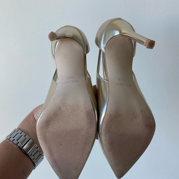 Gold 4 inch High Heels - Picture 8 of 8